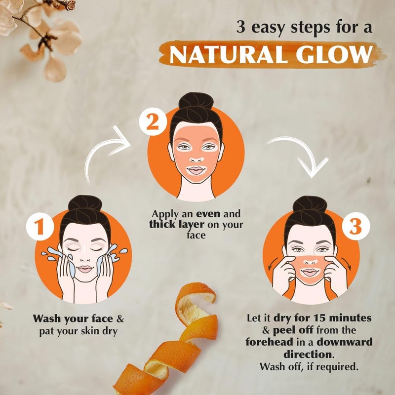 Everyuth Naturals Orange Peel Off Mask - 90g - Paraben Free Facial Treatment - Image 4